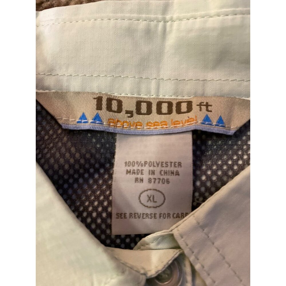 10,000 ft Above Sea Level Blouse Womens XL NEW Light Lime Green Outdoor Hiking - Picture 8 of 16